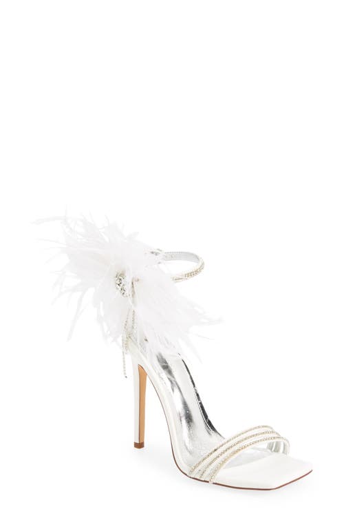 Licorice Ankle Strap Sandal in White