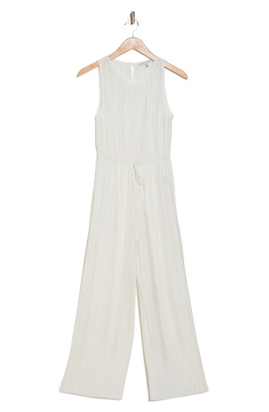 Collective Concepts Woven Straight Leg Jumpsuit In White