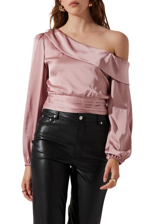 Women's Pink Off the Shoulder Tops