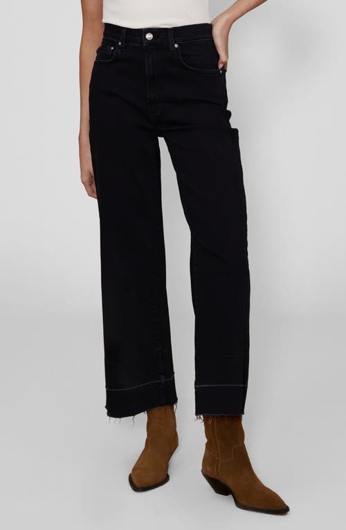 Shop Le Jean Sophia Release Hem High Waist Ankle Wide Leg Jeans In Milo