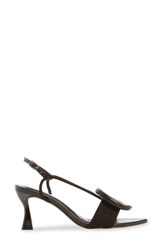 Shop Cecelia New York Myra Pointed Toe Slingback Sandal In Black Patent