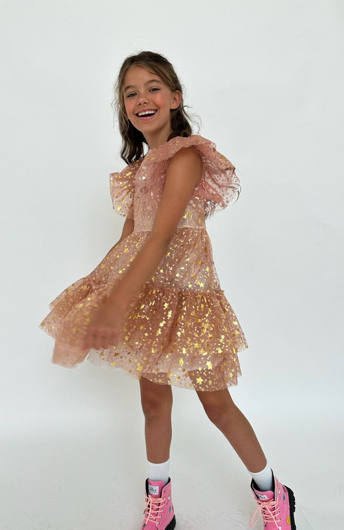 Shop Lola + The Boys Goldie Star Dress