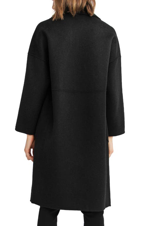 Belle & Bloom Publisher Double-breasted Wool Blend Coat - Black