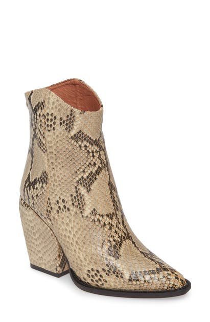 Alias Mae West Bootie In Snake Print Leather | ModeSens