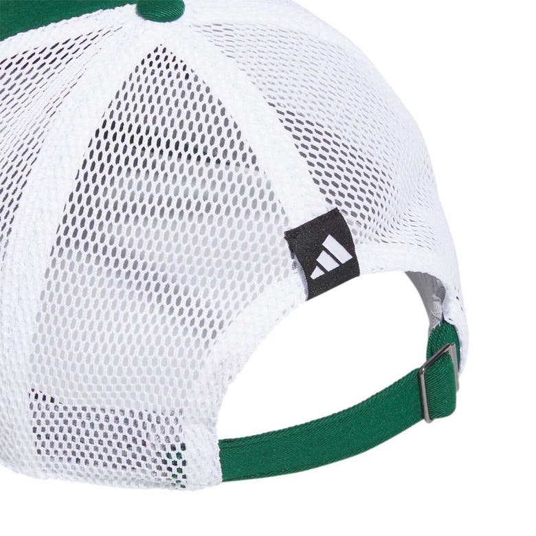 Shop Adidas Originals Adidas Green Miami Hurricanes Mascot Slouch Trucker Adjustable Hat