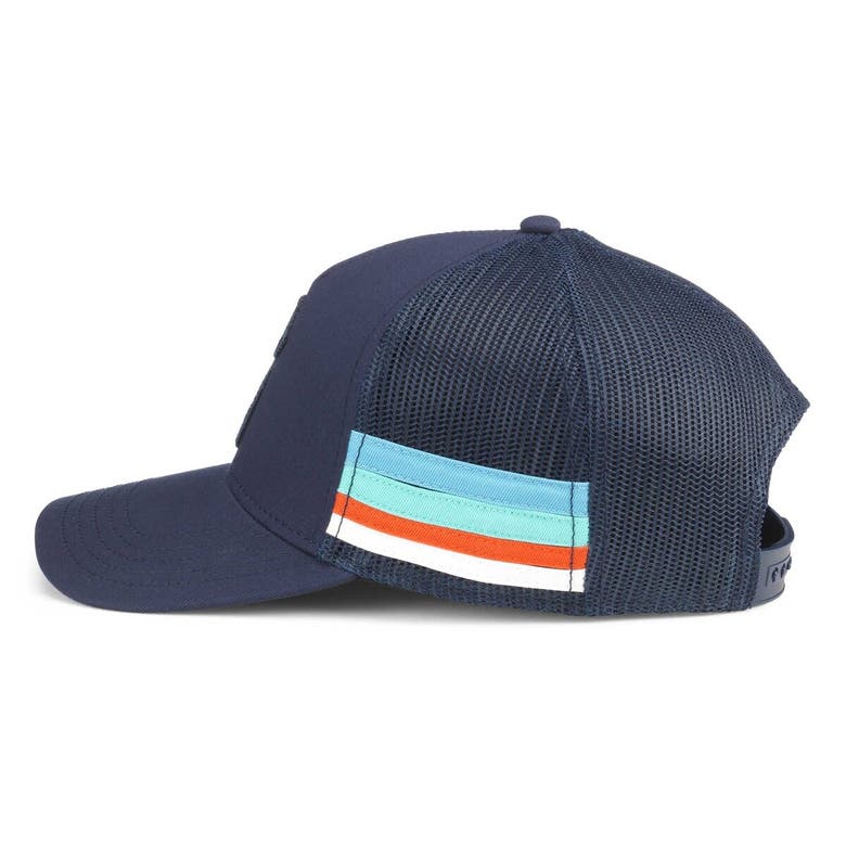Shop American Needle Deep Sea Blue Seattle Kraken Hotfoot Stripes Trucker Adjustable Hat In Navy