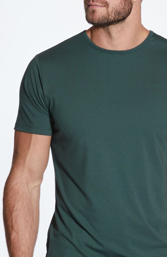 Cuts Trim Fit Crewneck Cotton Blend T-shirt In Bonsai