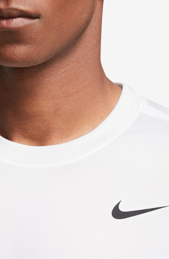 Shop Nike Dri-fit Legend T-shirt In White/ Black