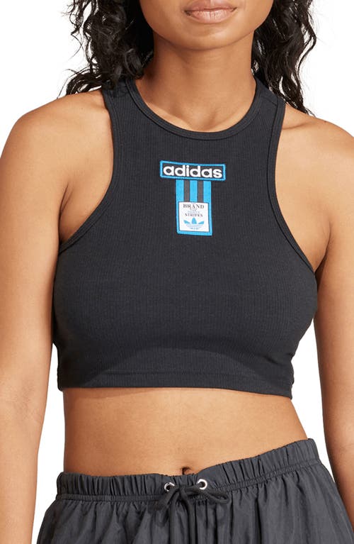 Adibreak Crop Racerback Tank Top in Black