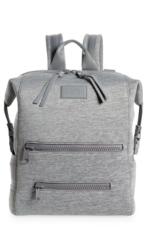Indi Large Water Resistant Scuba Knit Diaper Backpack in Heather Grey
