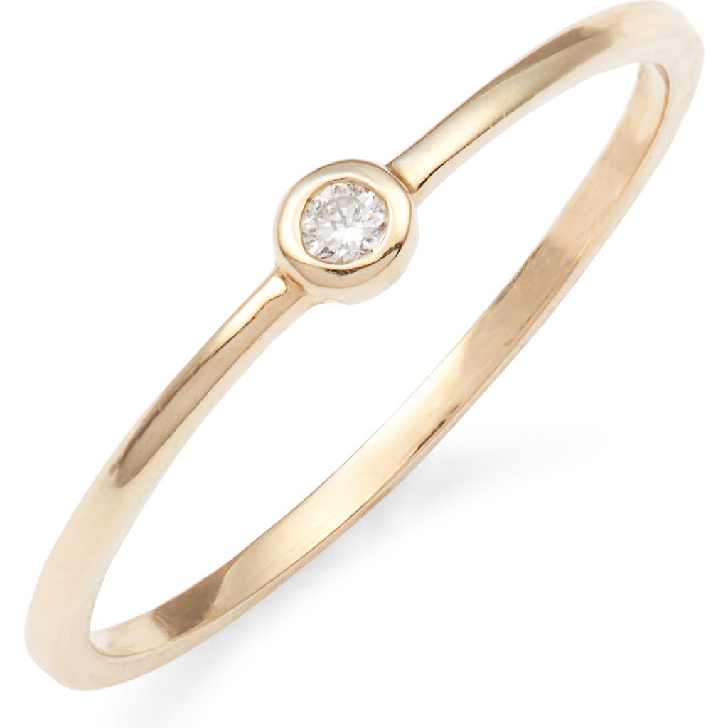 Anzie Cleo Diamond Round Stacking Ring In Gold