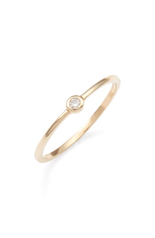 Anzie Cleo Diamond Round Stacking Ring In Gold/diamond