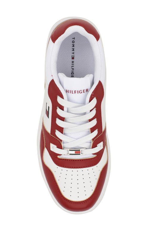 Shop Tommy Hilfiger Twigye Sneaker In White/red