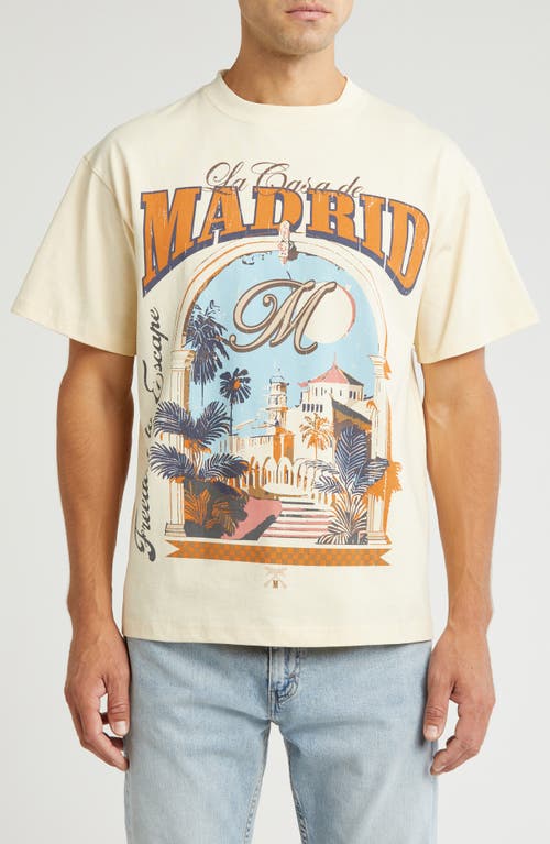 Shop Id Supply Co La Casa De Madrid Graphic T-shirt In Cream