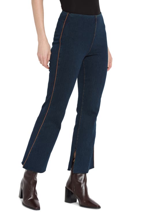 Shop Lyssé Eloise Slim Fit Flare Slit Hem Jeans In Indigo