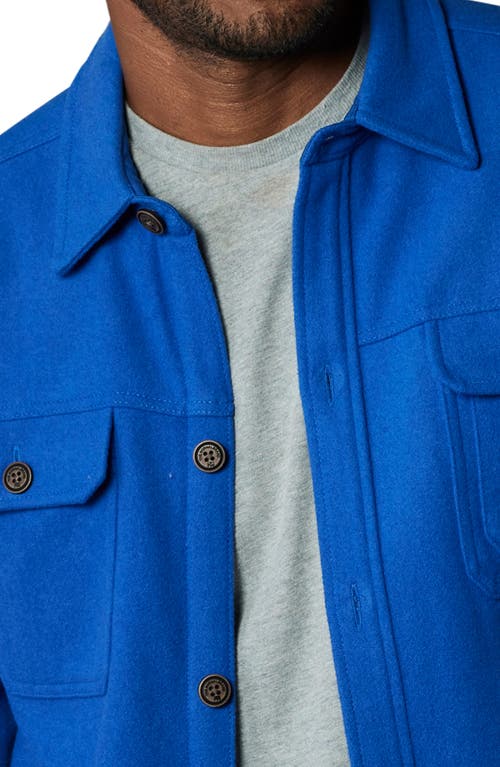 Shop The Normal Brand Brightside Flannel Lined Workwear Jacket In Cobalt