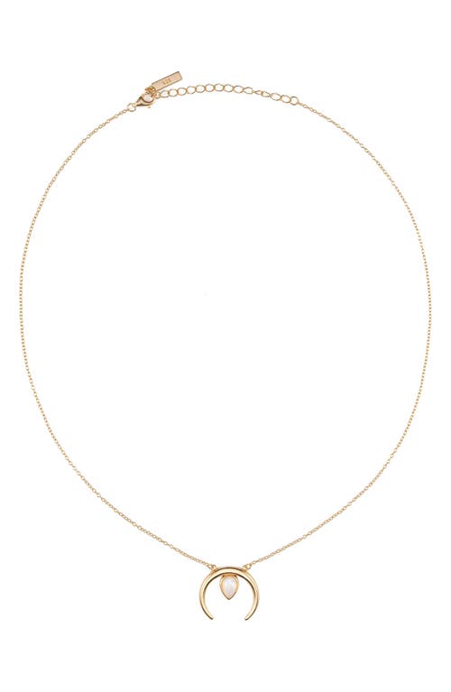 Shop Adornia Fine Horn Floating Pear Moonstone Pendant Necklace In White/yellow Gold