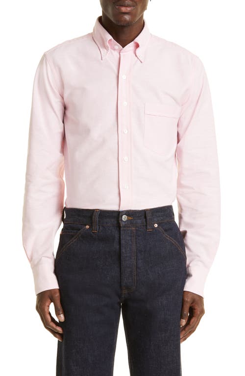 Drake's Oxford Cotton Button-Down Shirt Pink 990 at Nordstrom,