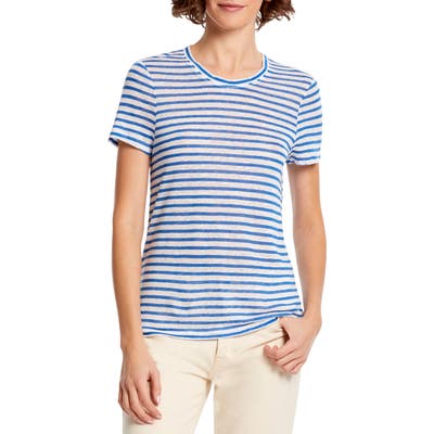 Michael Stars Colleen Stripe Linen Tee, Blue
