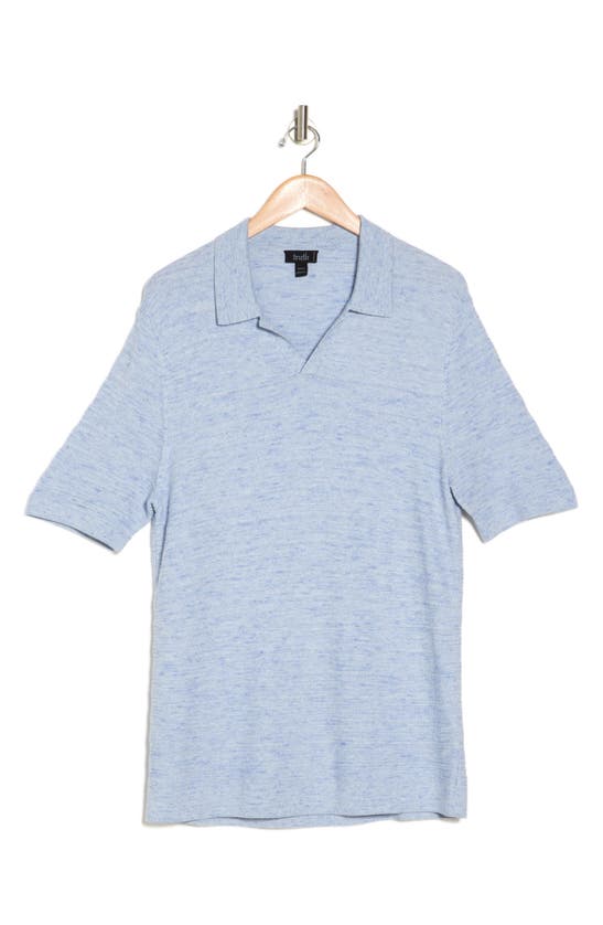Shop Truth Johnny Collar Polo In Blue Heather