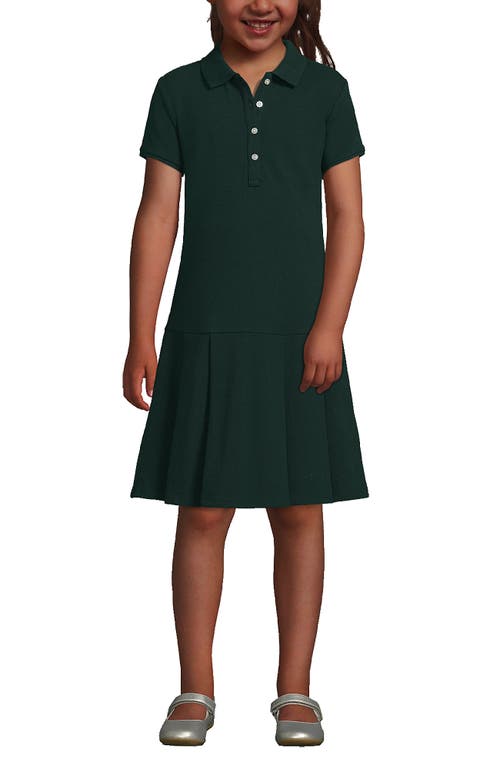 LANDS' END LANDS' END SCHOOL UNIFORM GIRLS SHORT SLEEVE MESH PLEATED POLO DRESS 