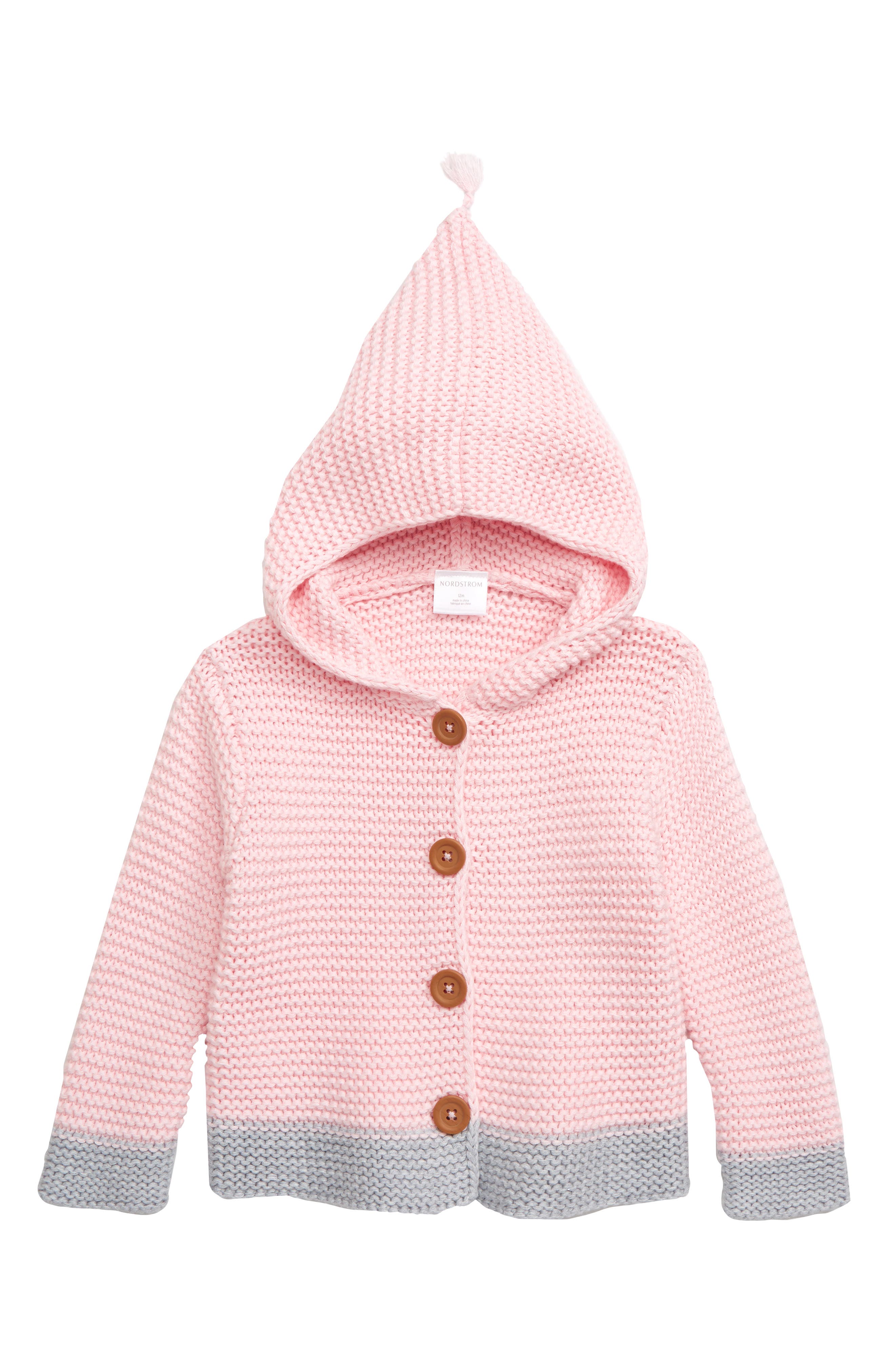 Nordstrom Baby Organic Cotton Hooded Cardigan (Baby) Nordstrom