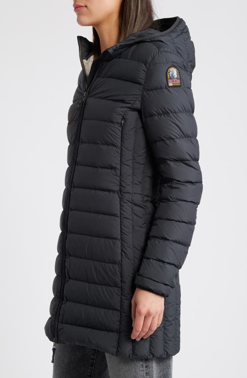 Shop Parajumpers Irene 600-fill-power Down Puffer Long Jacket In Black