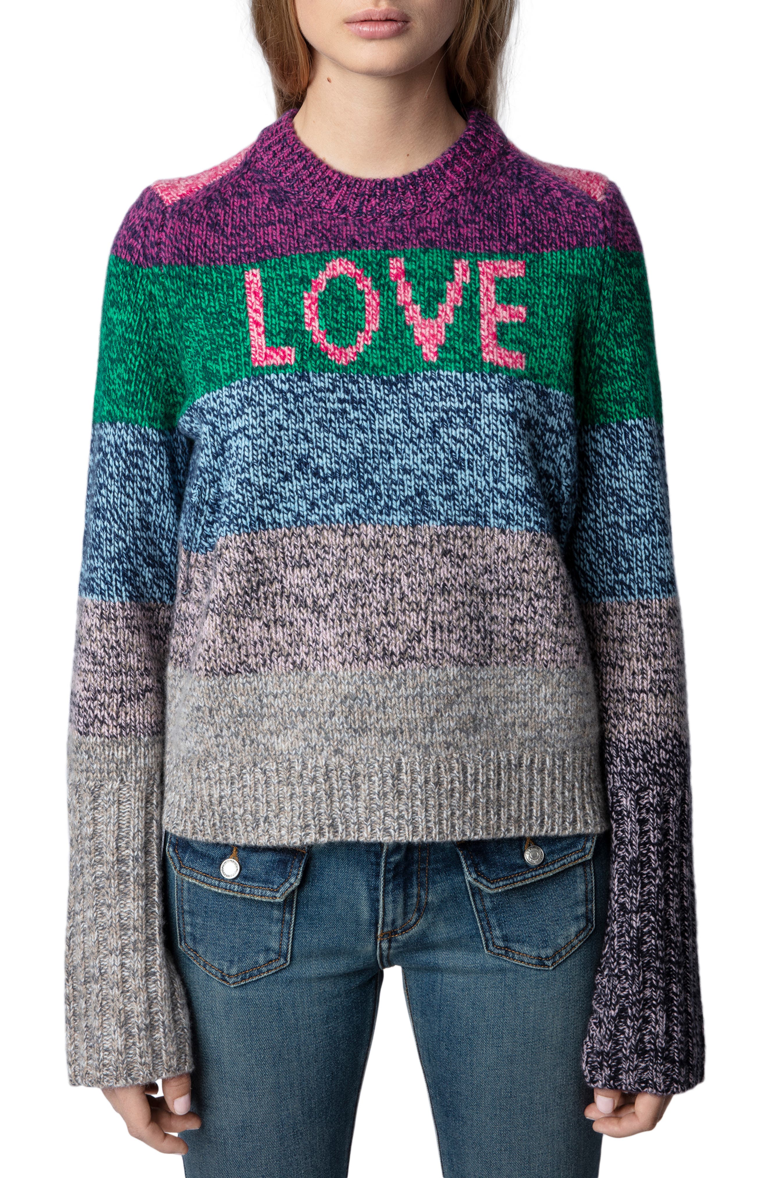 Zadig \u0026 Voltaire Cyrka Stripe Cashmere 