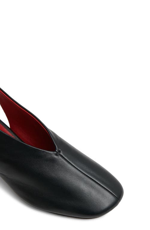 Shop Mansur Gavriel Glove Slingback Pump In Black/flamma