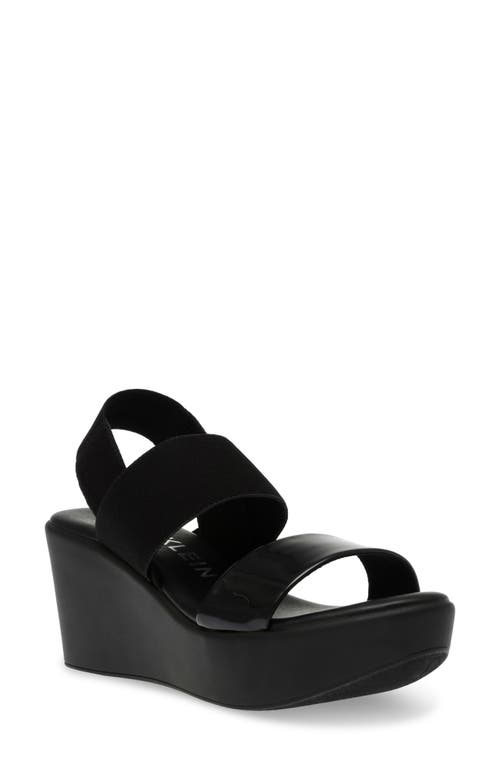 Shop Anne Klein Poli Strappy Platform Wedge In Black