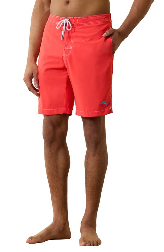 Shop Tommy Bahama Baja Harbor Board Shorts In Zanzibar Red