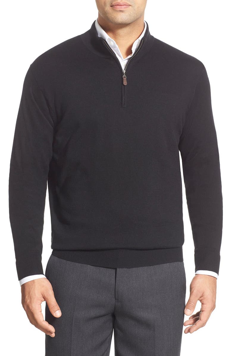 Peter Millar Regular Fit Cotton & Cashmere Quarter Zip Sweater | Nordstrom