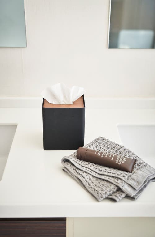 Yamazaki Square Tissue Box Case In Walnut