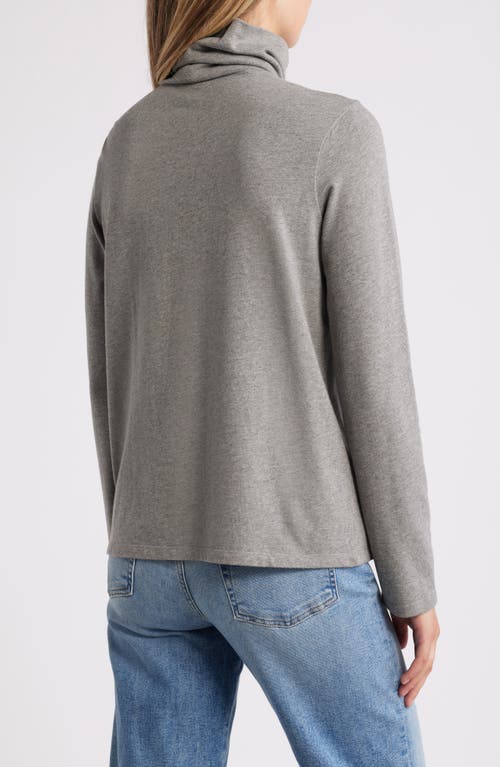 Shop Caslonr Caslon(r) Long Sleeve Turtleneck Top In Grey Dark Heather