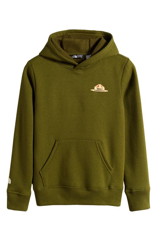 The North Face Kids' Camp Fleece Pullover Hoodie Forest Olive/Smokey Bear at Nordstrom