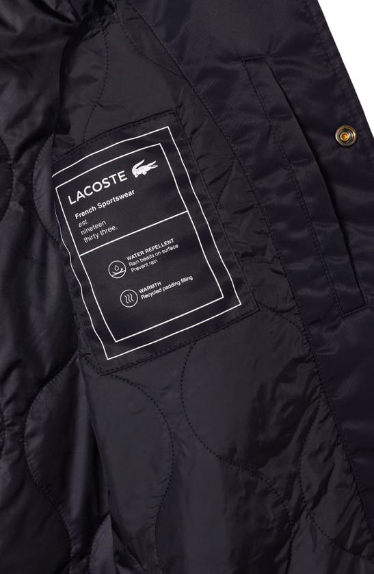 Shop Lacoste Water Repellent Insulated Bomber Jacket In Hde Abimes