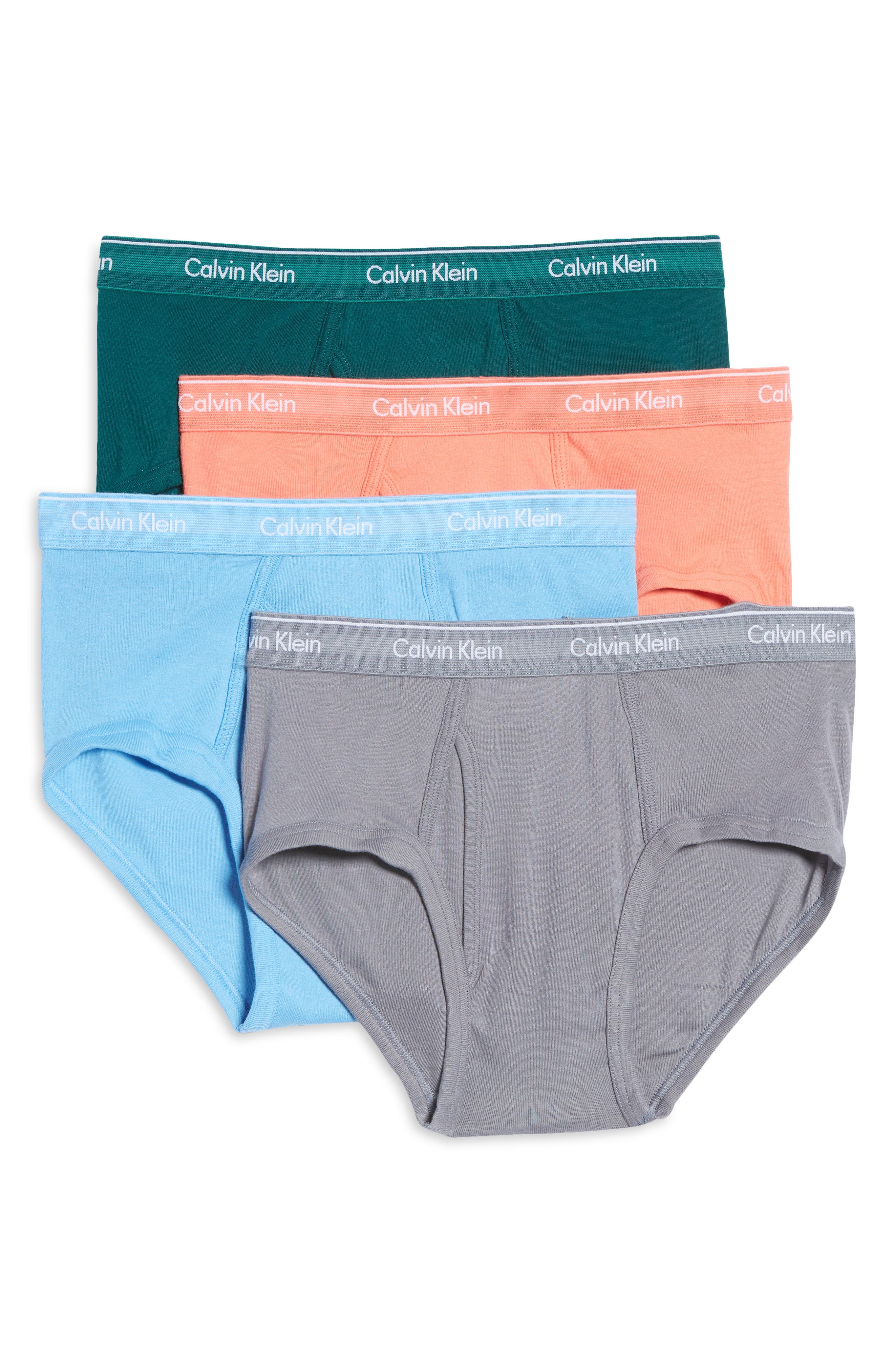 UPC 790812541647 product image for Men's Calvin Klein 4-Pack Briefs, Size Small - Green | upcitemdb.com