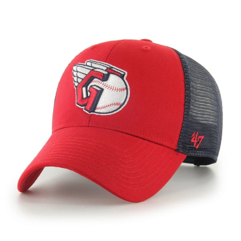 47 ' Red Cleveland Guardians Flagship Wash Mvp Trucker Snapback Hat