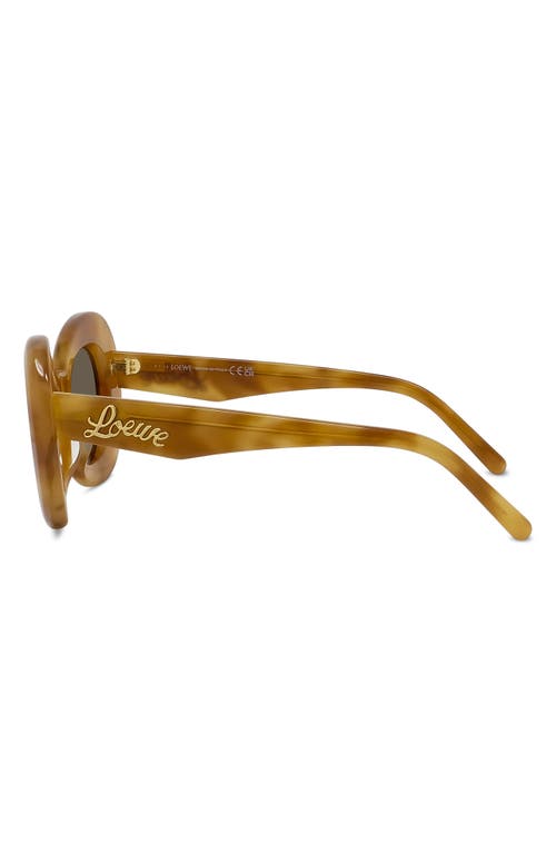 Shop Loewe Curvy 53mm Small Butterfly Sunglasses In Blonde Havana/brown