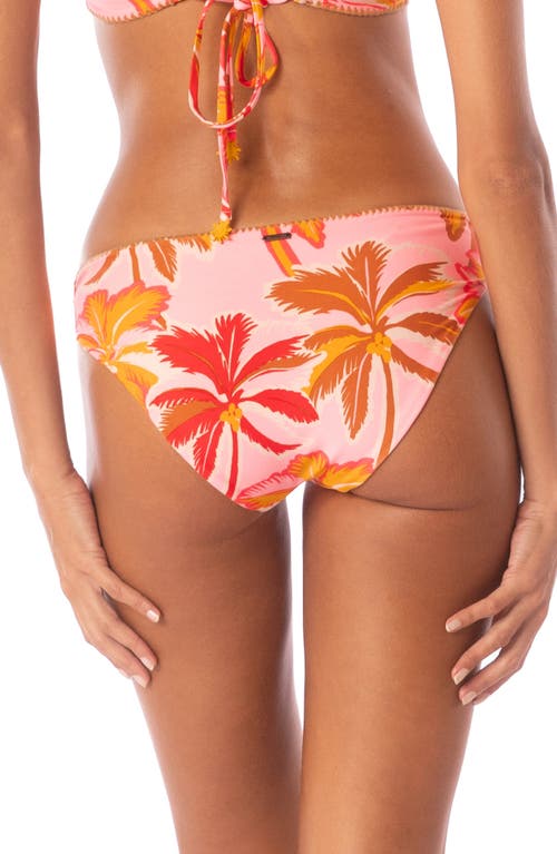 Shop Maaji Pink Palms Sublimity Reversible Bikini Bottoms