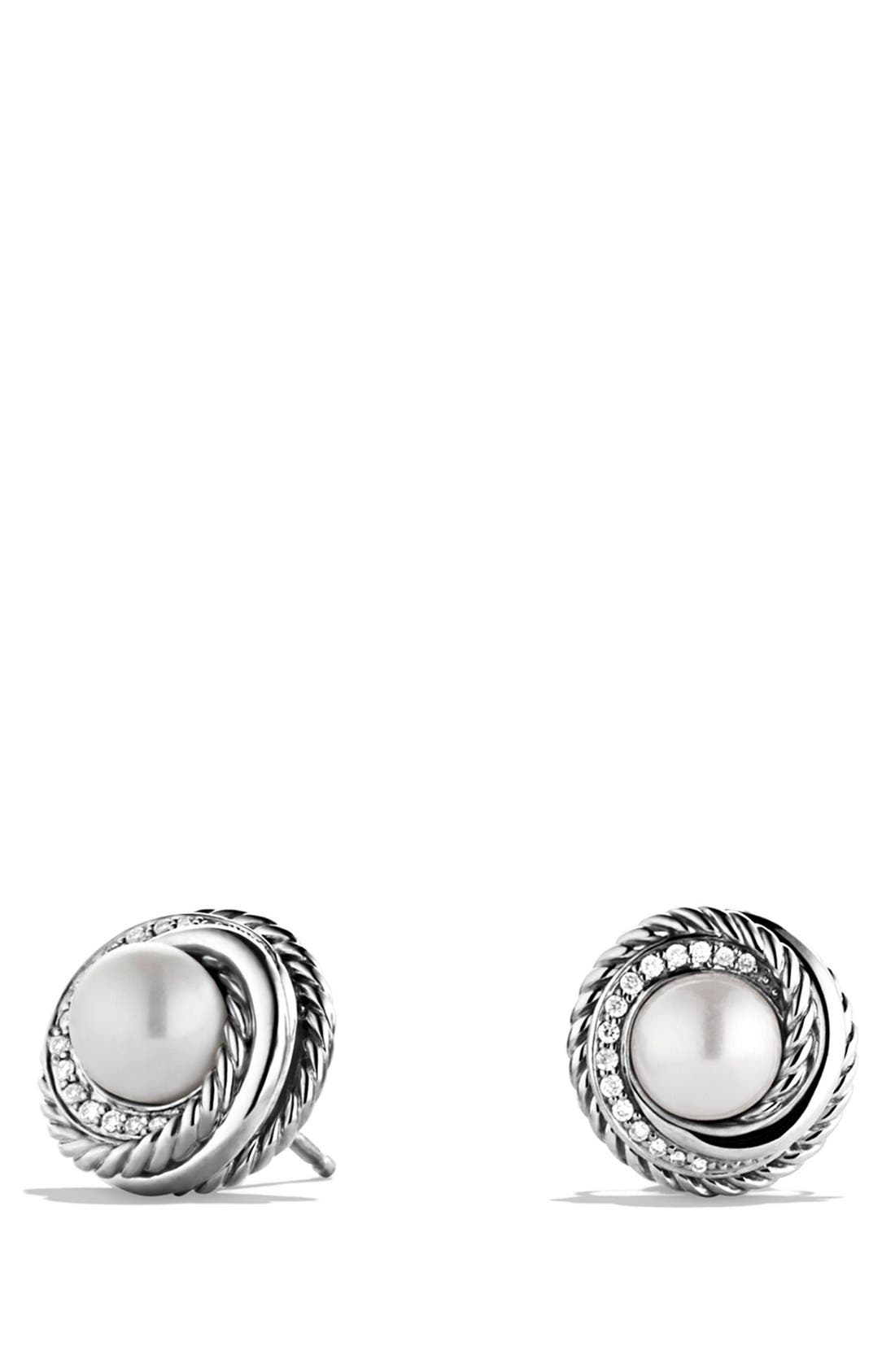 David Yurman Pearl Crossover Earrings With Diamonds Nordstrom   E225c306 0663 4638 Aebd 0cb4725ec5a2 