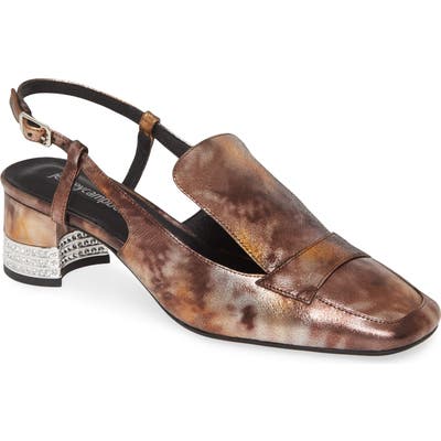 Jeffrey Campbell Slingback Loafer Pump, Metallic