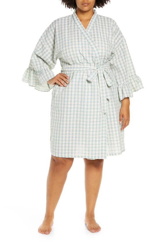 OPEN EDIT SEERSUCKER ROBE