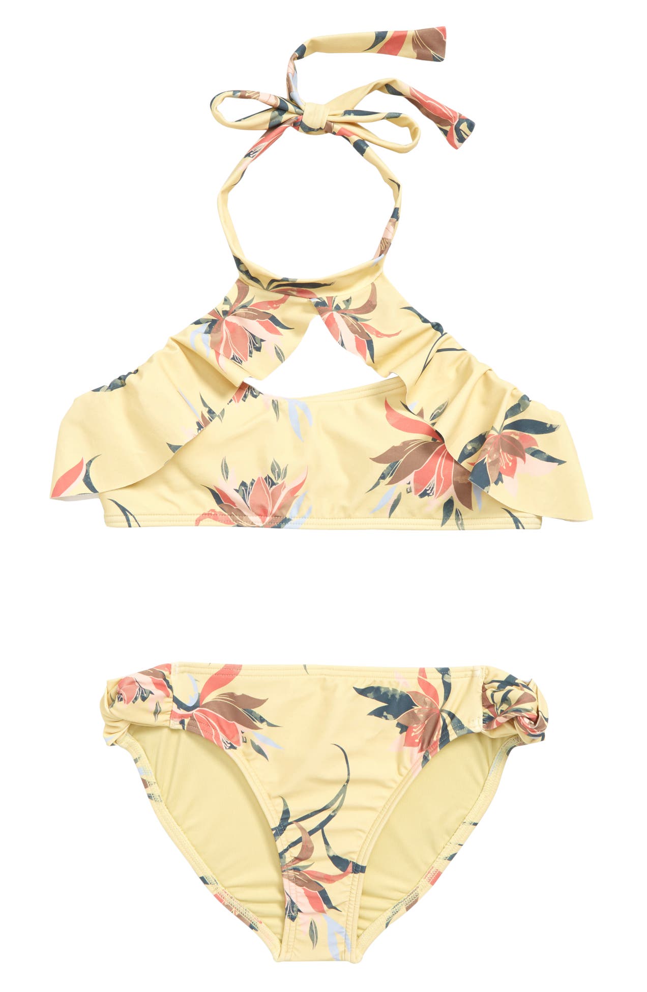 O'Neill | Casey Floral Ruffled Halter 2-Piece Swimsuit | Nordstrom Rack