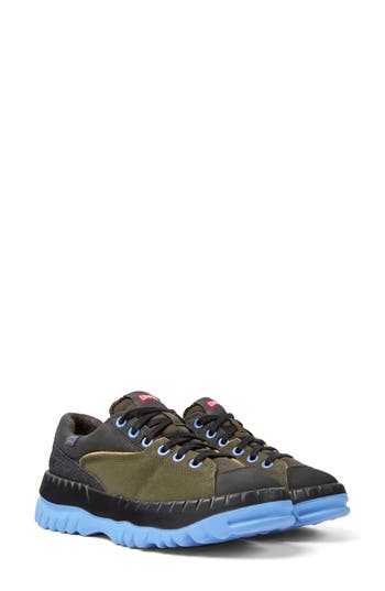 Camper Teix Hiking Sneaker In Olive Green/blue