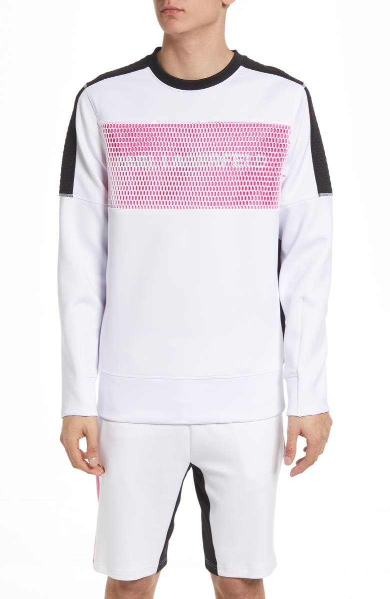 Mesh & Neoprene Logo Sweatshirt