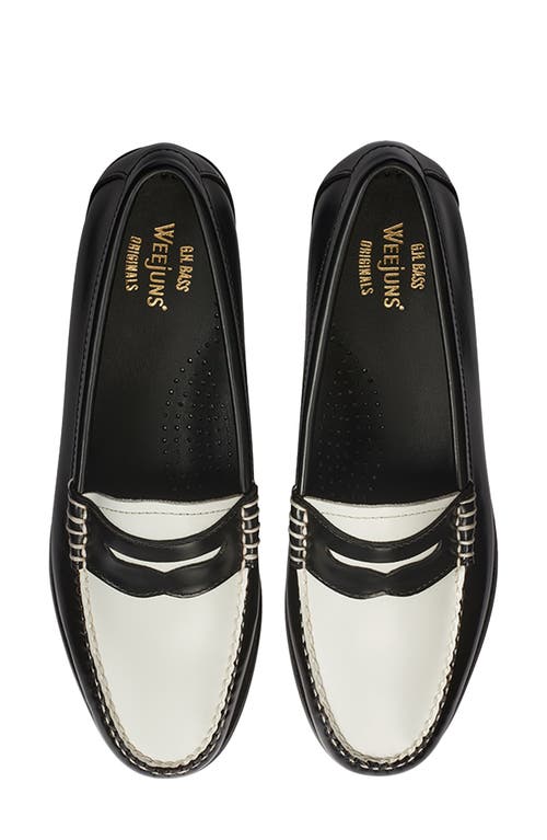 Shop G.h.bass Whitney Leather Loafer In Black/white