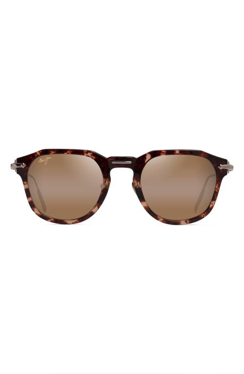 Maui Jim Alika 49mm Polarized Keyhole Sunglasses In Brown