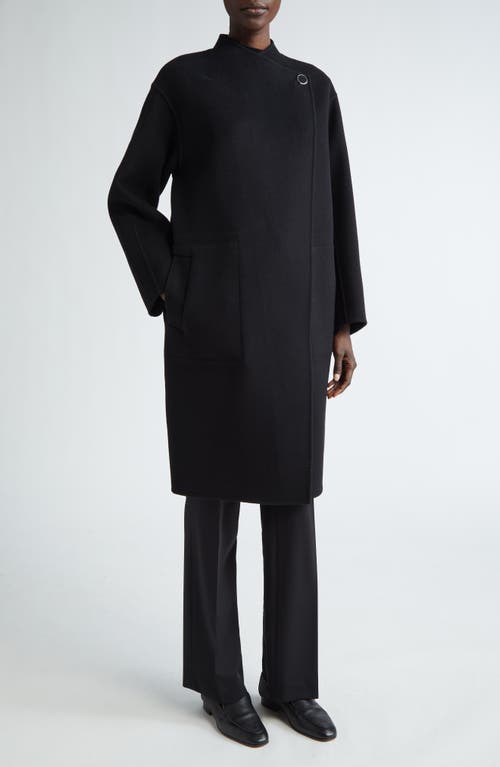 Shop Lafayette 148 New York Reversible Wool & Cashmere Coat In Black