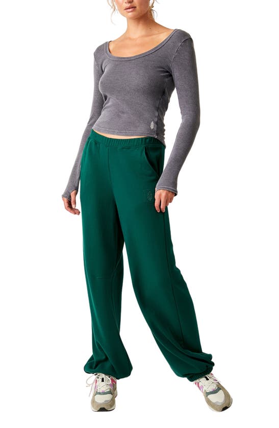 Shop Fp Movement By Free People Warm Down Sweatpants In Emerald Green